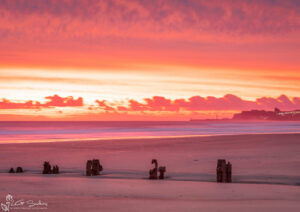 Sandsend Beach and Whitby at Dawn