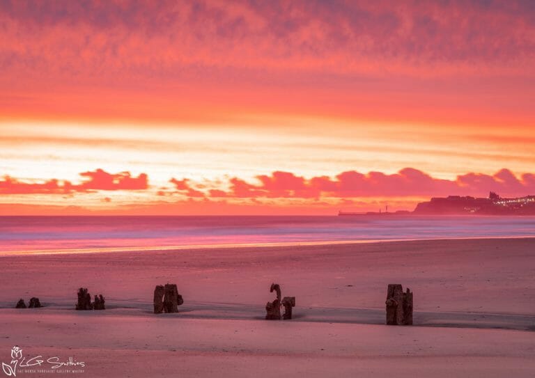 Sandsend Beach and Whitby at Dawn
