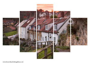 Sandsend Cottages 5PCS Wall Art