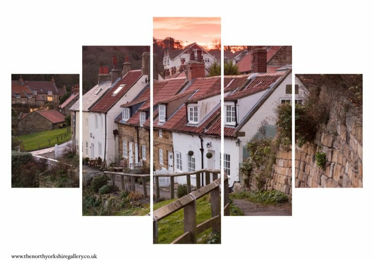 Sandsend Cottages 5PCS Wall Art