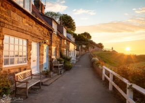 Sandsend Cottages At Sunrise