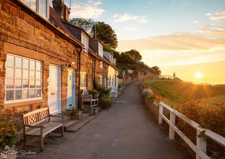 Sandsend Cottages At Sunrise