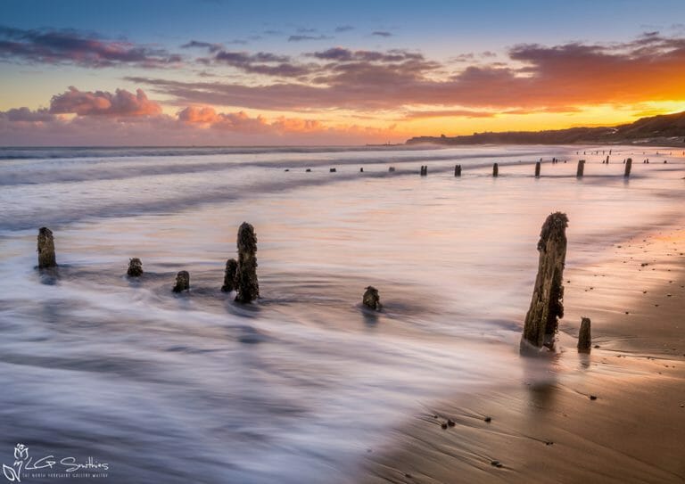 Sandsend Groynes Sunrise