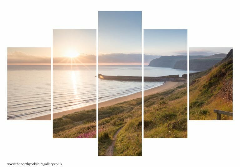 Skinningrove Sunrise From The Cleveland Way 5PCS Wall Art
