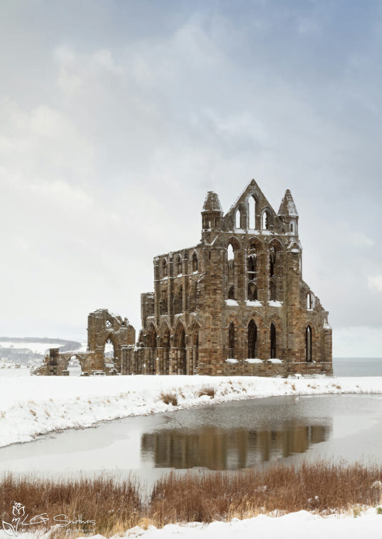 Snow At Whitby Abbey