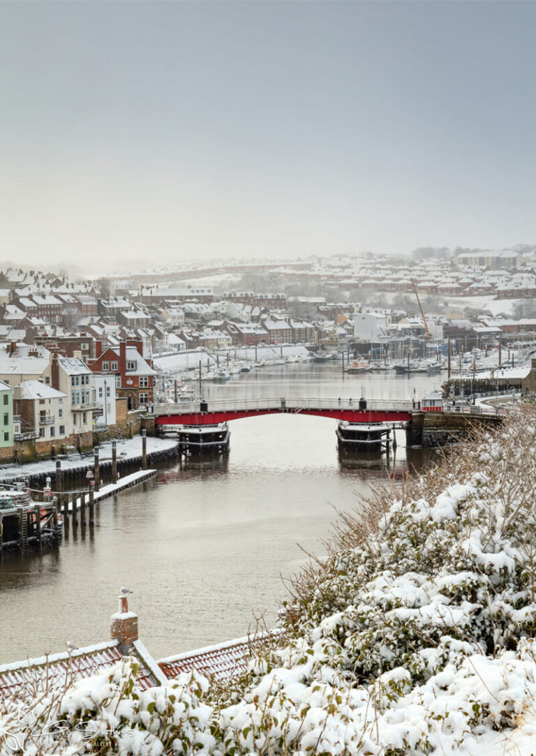 Snow Covered Whitby Harbour