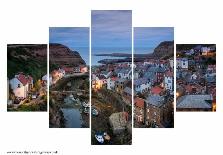Staithes At Night 5PCS Wall Art