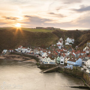 Staithes Beach Sunrise Photo Slate