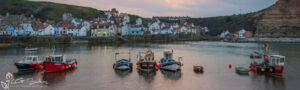 Staithes Fishing Fleet Slim Panoramic