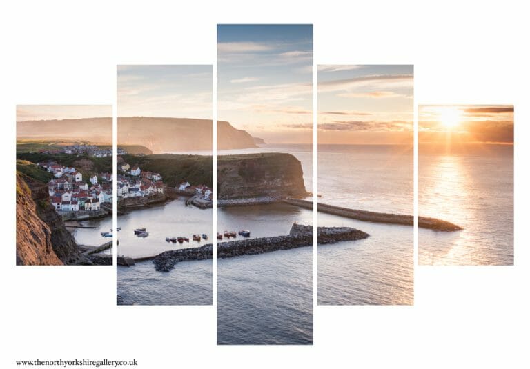 Staithes Harbour 5PCS Wall Art