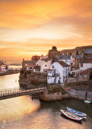 Staithes Harbour At Dawn