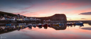 Staithes Harbour's Fishing Boats Panoramic