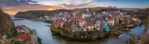 Staithes From Cowbar Slim Panoramic