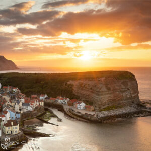 Staithes Sunset 2020 Photo Slate