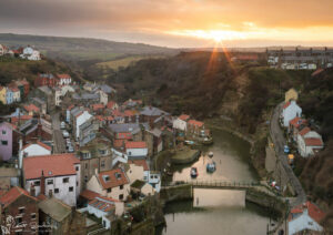 Staithes Village Winter Sunset
