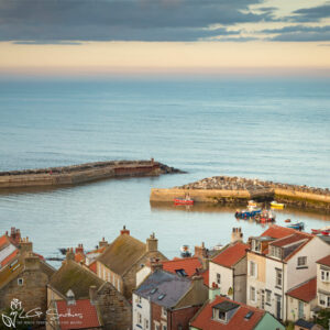 Staithes Village and Harbour Photo Slate