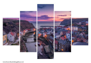 Staithes Winter Dawn 5PCS Wall Art