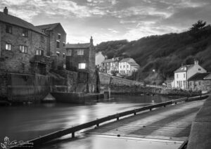 Staithes Slipway Black And White