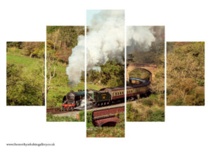 Steam Train On The North York Moors Railway 5PCS Wall Art