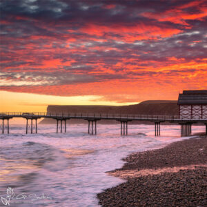 Stunning Saltburn Sunrise Photo Slate