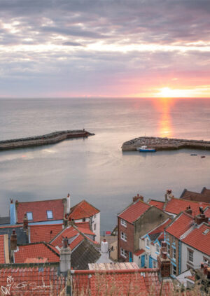 Summer Morning At Staithes Portrait