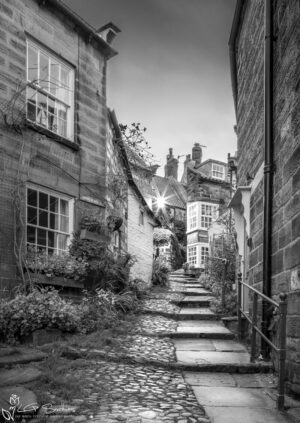 Sunny Place Robin Hood's Bay Black and White