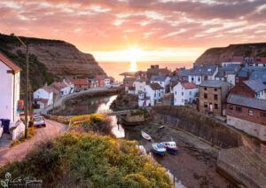 Sunrise Over Captain Cooks Staithes prints