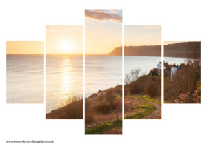 Sunrise Over Robin Hoods Bay 5PCS Wall Art