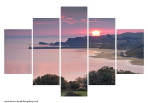 Sunrise Over Whitby 5PCS Wall Art