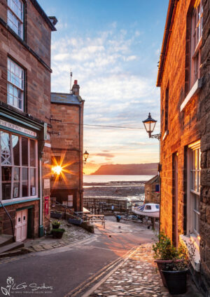 Sunrise Through The Bay Hotel Window Robin Hood's Bay