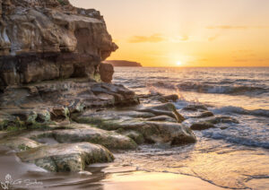 Sunset On Whitby Beach