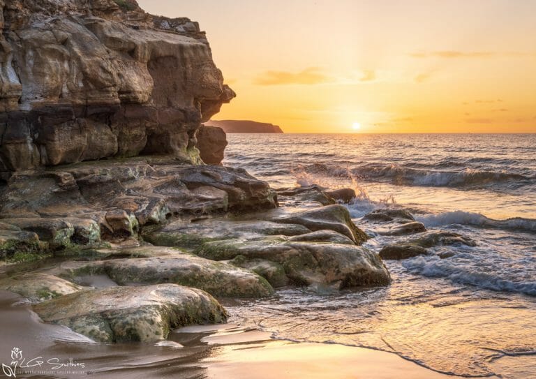 Sunset On Whitby Beach