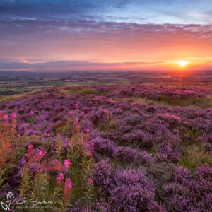 Sunset Over Great Ayton Photo Slate