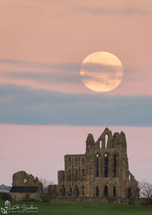 Super Moon Over Whitby Abbey