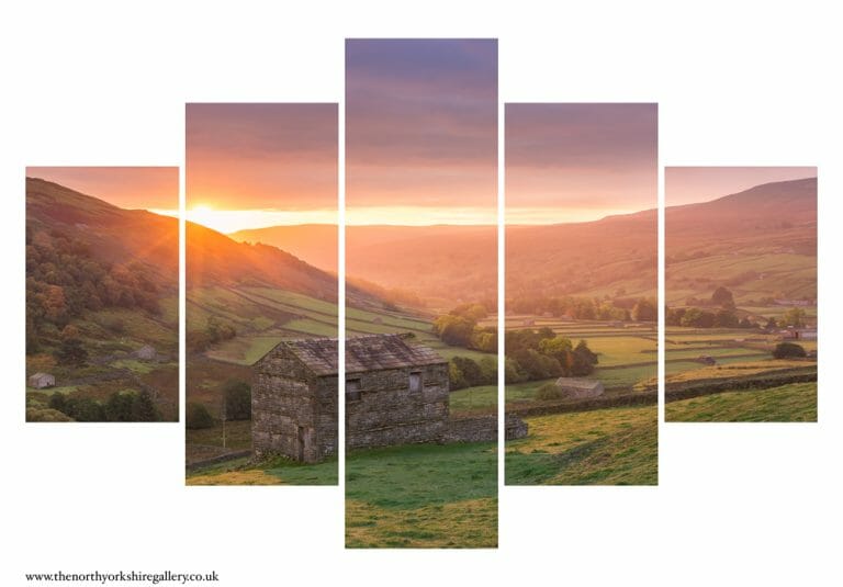 Swaledale Sunrise 5PCS Wall Art