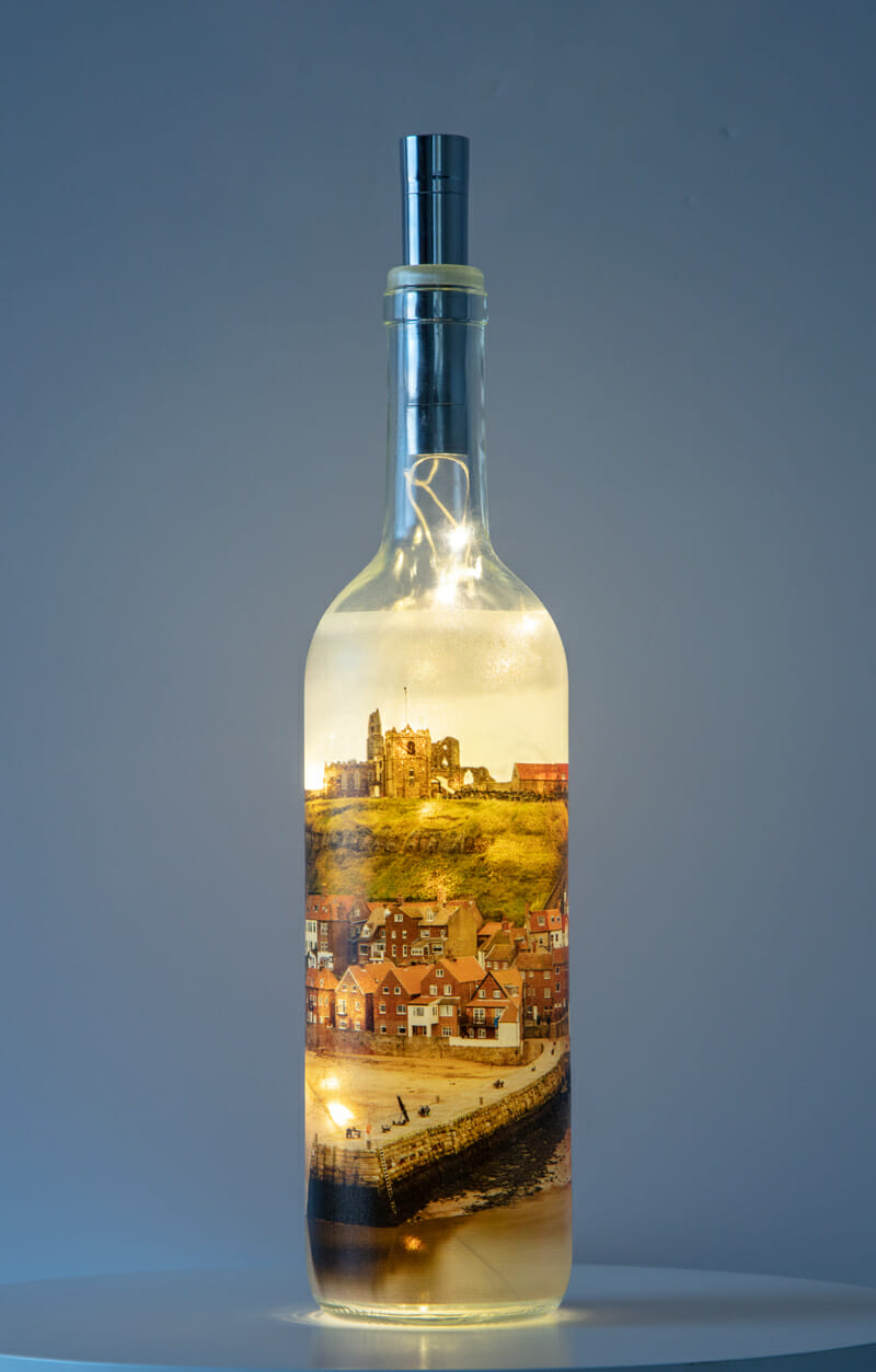 Tate Hill Beach, Whitby Light Up Bottle