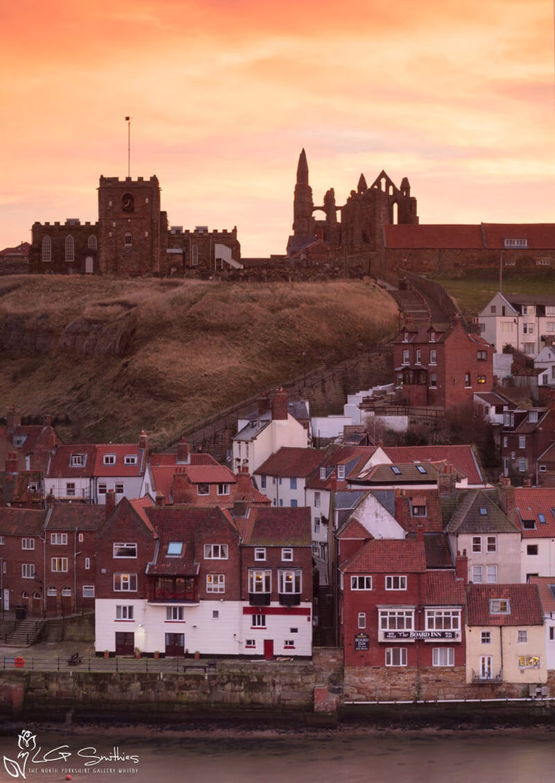 The Abbey Steps And St Hilda's Whitby The Abbey Steps And St Hilda's Whitby