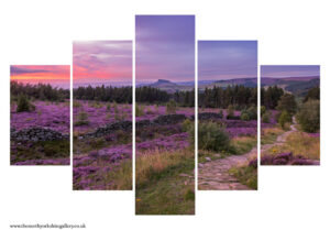 The Cleveland Way To Roseberry Topping 5PCS Wall Art