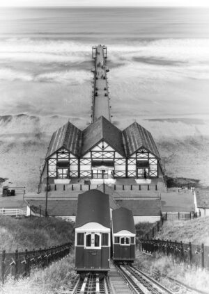 Victorian Saltburn Pier Black and White