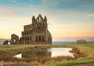 Whitby Abbey Winter Sunset