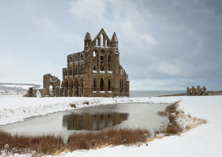 Whitby Abbey In The Snow