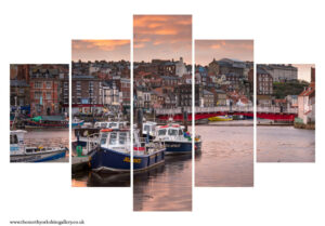 Whitby Harbour 5PCS Wall Art