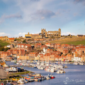 Whitby Harbour And Abbey Photo Slate