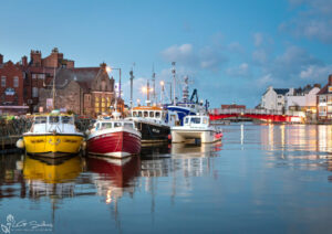 Whitby Harbour At Night