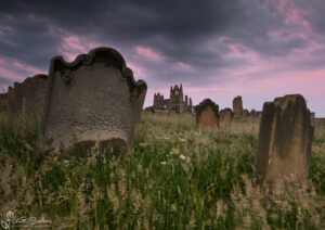 Whitby Headstones By The Abbey