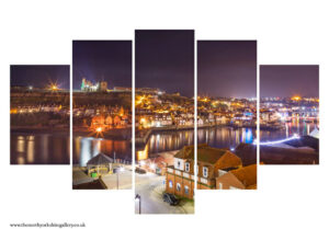 Whitby Illuminated Abbey 5PCS Wall Art