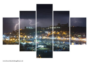 Whitby Lightning Storm 5PCS Wall Art
