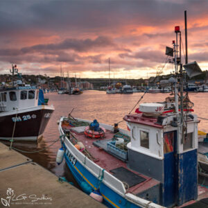 Whitby Potting Boats Photo Slate