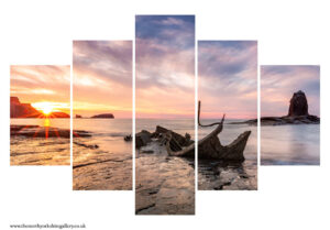 Whitby Saltwick Bay 5PCS Wall Art