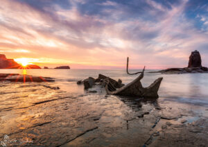 Whitby Saltwick Bay Admiral Von Tromp Sunset